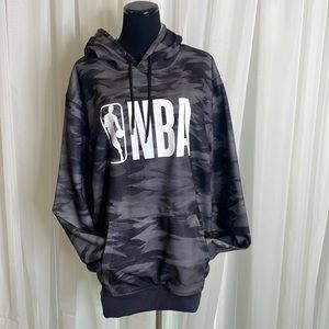 NWOT Black/Grey Camouflage NBA Hoodie, size L